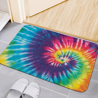 Rainbow Tie Dye Print Indoor Door Mat