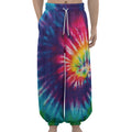 Rainbow Tie Dye Print Lantern Pants