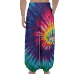 Rainbow Tie Dye Print Lantern Pants