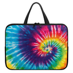 Rainbow Tie Dye Print Laptop Sleeve With Handle