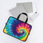 Rainbow Tie Dye Print Laptop Sleeve With Handle