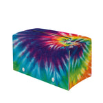 Rainbow Tie Dye Print Leather Tissue Box Cover