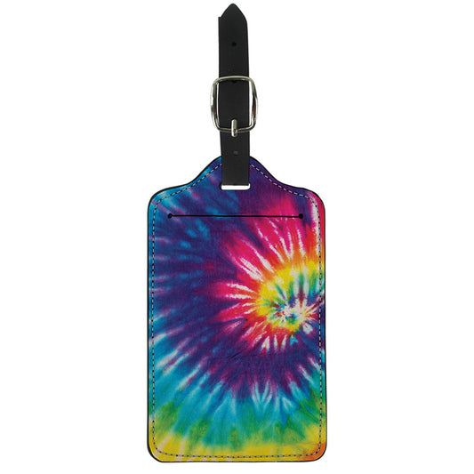 Rainbow Tie Dye Print Luggage Tag