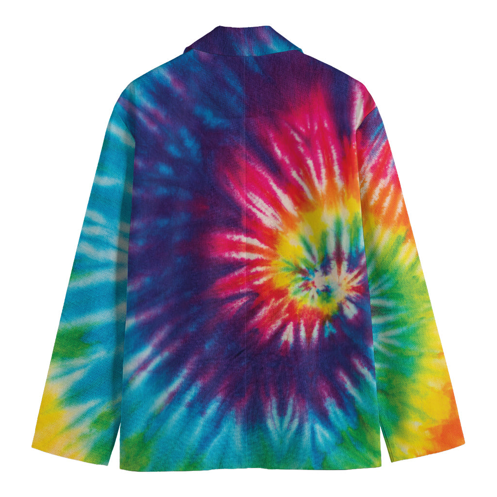 Rainbow Tie Dye Print Men's Blazer