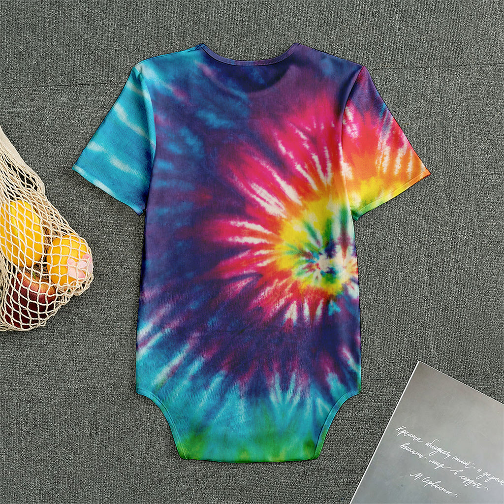 Rainbow Tie Dye Print Men's Bodysuit