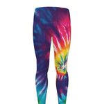 Rainbow Tie Dye Print Men's leggings
