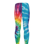 Rainbow Tie Dye Print Men's leggings