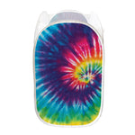 Rainbow Tie Dye Print Mesh Laundry Hamper