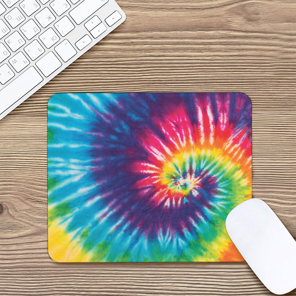 Rainbow Tie Dye Print Mouse Pad