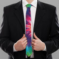 Rainbow Tie Dye Print Necktie