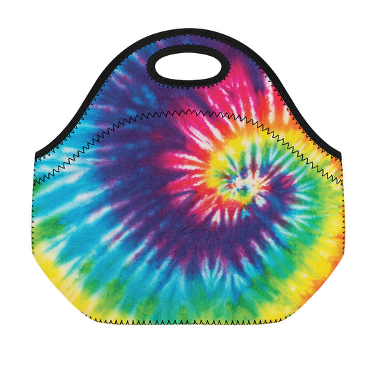 Rainbow Tie Dye Print Neoprene Lunch Bag
