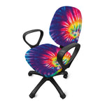 Rainbow Tie Dye Print Office Chair Cover