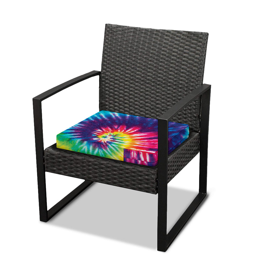 Rainbow Tie Dye Print Outdoor Seat Cushion Cover