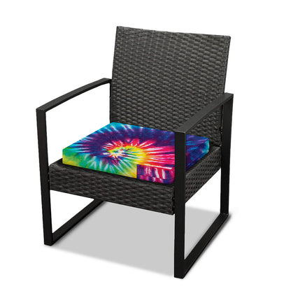 Rainbow Tie Dye Print Outdoor Seat Cushion Cover
