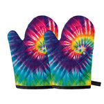 Rainbow Tie Dye Print Oven Mitts