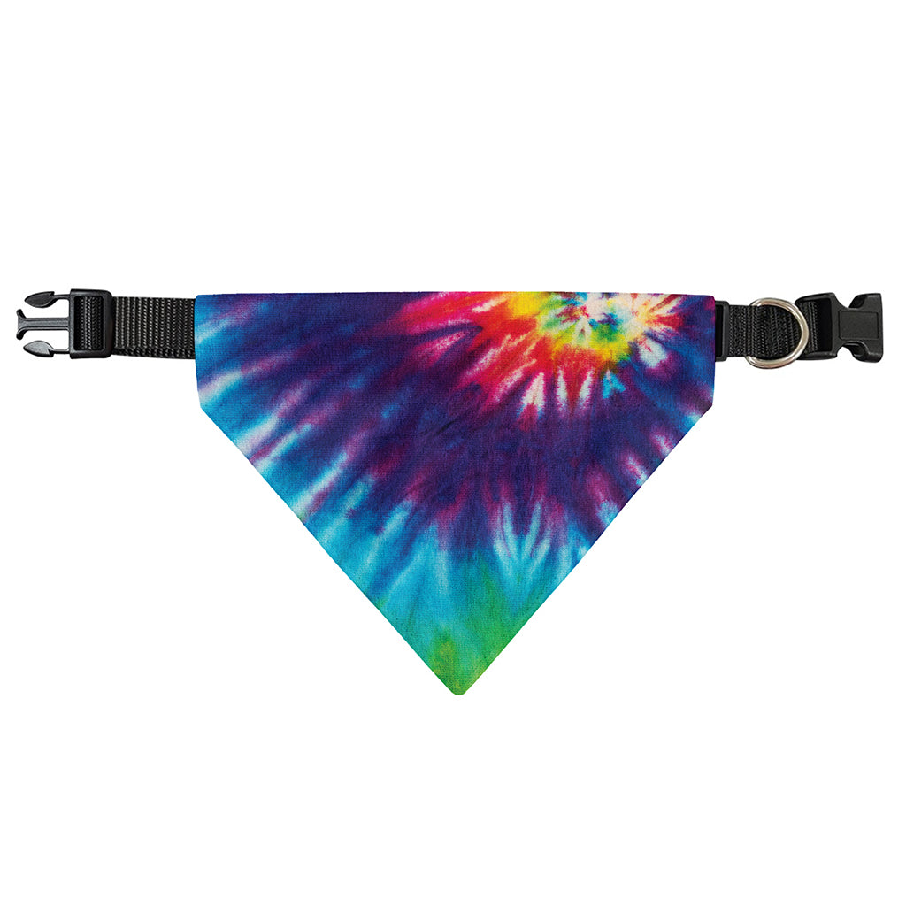 Rainbow Tie Dye Print Over The Collar Dog Bandana