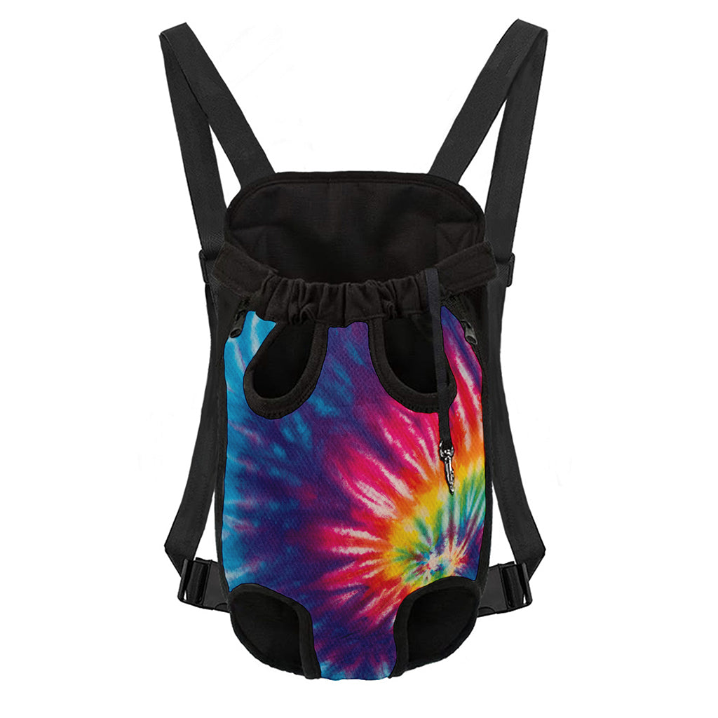 Rainbow Tie Dye Print Pet Carrier Backpack