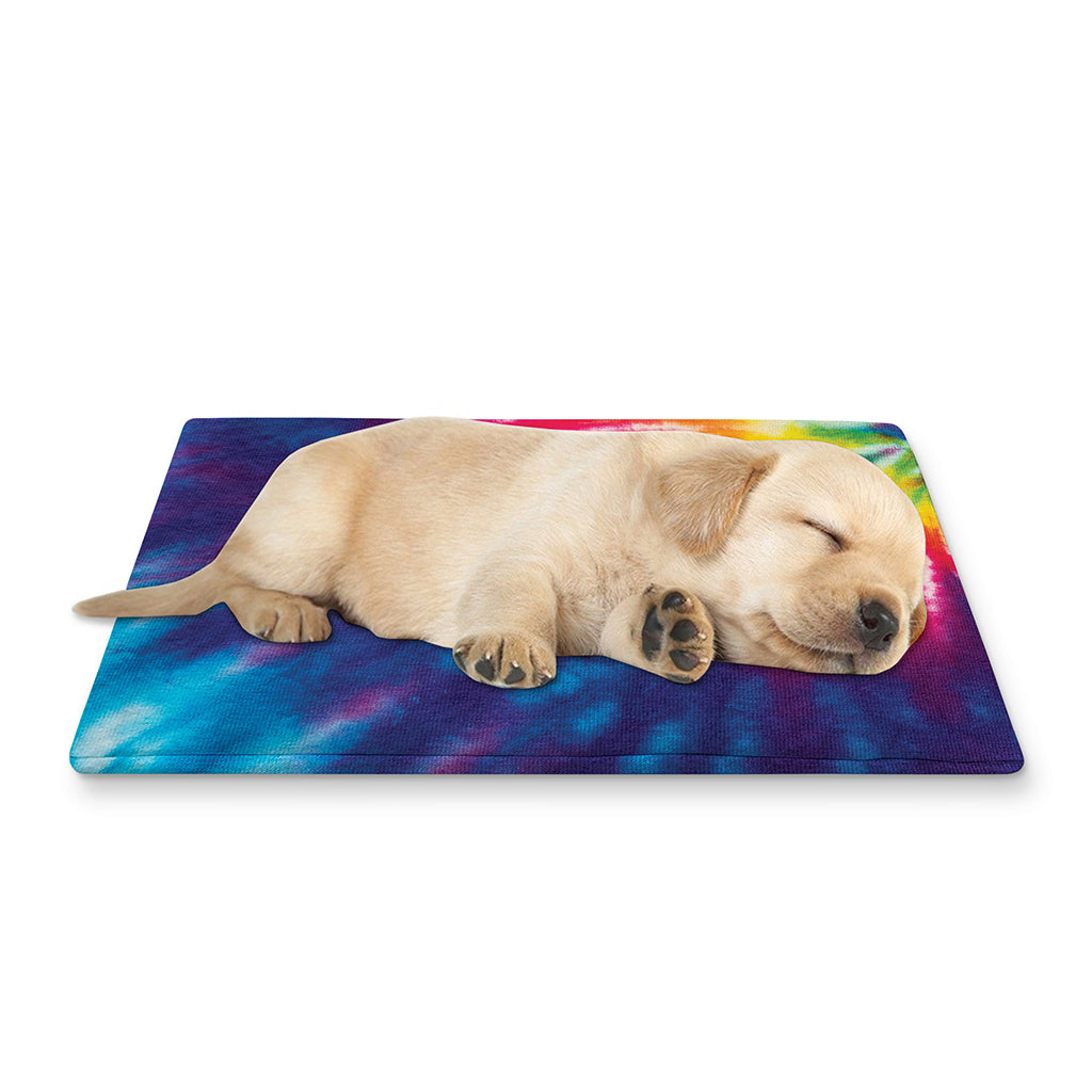 Rainbow Tie Dye Print Pet Cooling Mat Cover