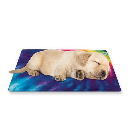 Rainbow Tie Dye Print Pet Cooling Mat Cover