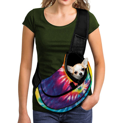 Rainbow Tie Dye Print Pet Sling Carrier