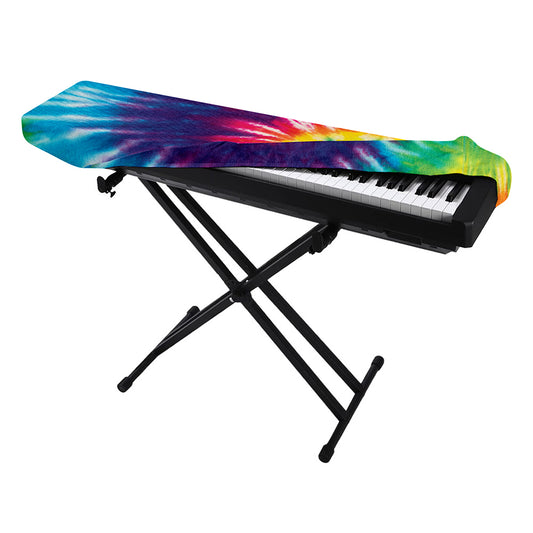 Rainbow Tie Dye Print Piano Keyboard Cover