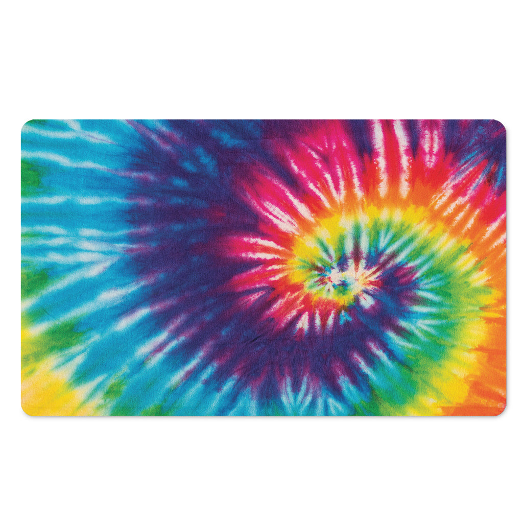 Rainbow Tie Dye Print Polyester Doormat