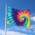 Rainbow Tie Dye Print Polyester Flag