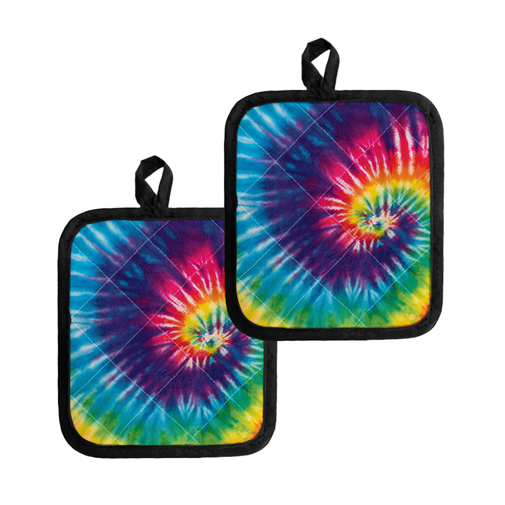 Rainbow Tie Dye Print Pot Holders