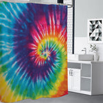 Rainbow Tie Dye Print Premium Shower Curtain