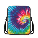 Rainbow Tie Dye Print Rectangular Crossbody Bag