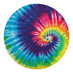Rainbow Tie Dye Print Round Blanket