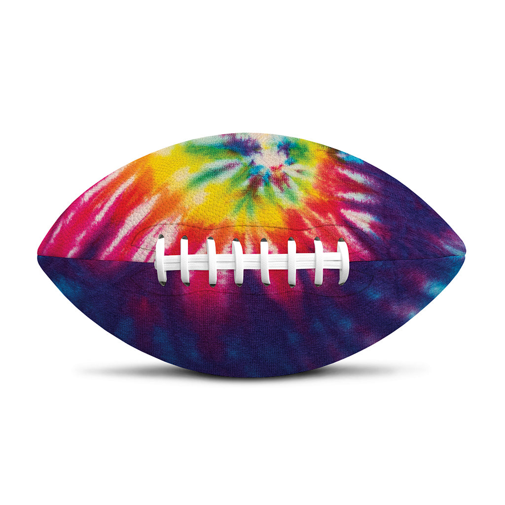 Rainbow Tie Dye Print Rugby Ball