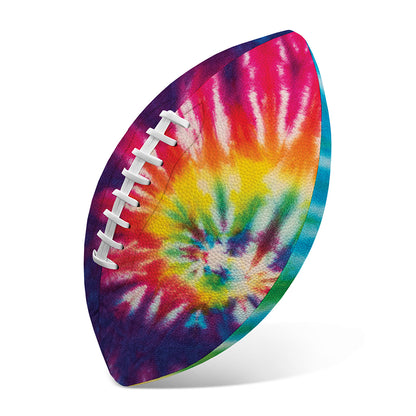 Rainbow Tie Dye Print Rugby Ball