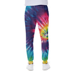 Rainbow Tie Dye Print Scuba Joggers