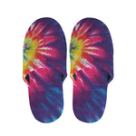 Rainbow Tie Dye Print Slippers
