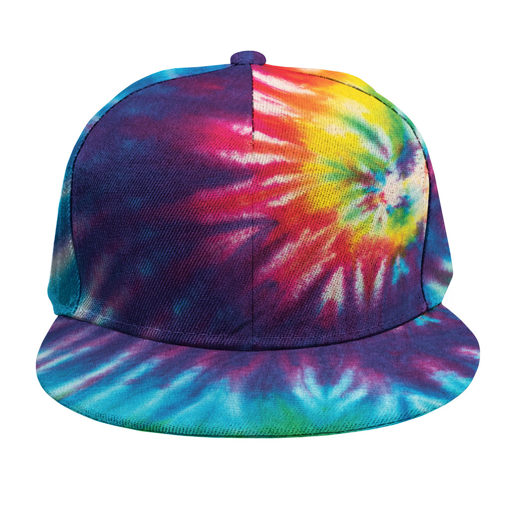 Rainbow Tie Dye Print Snapback Cap