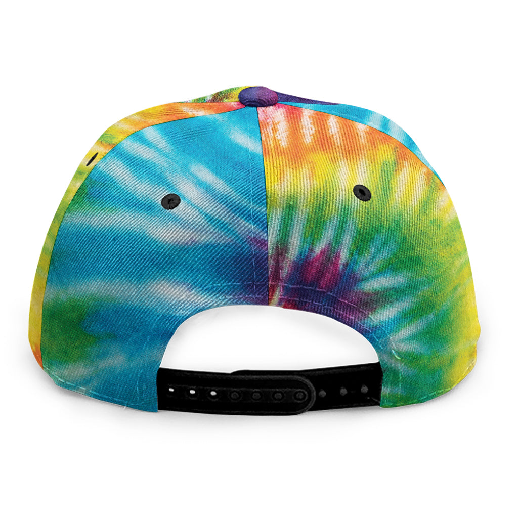 Rainbow Tie Dye Print Snapback Cap