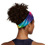 Rainbow Tie Dye Print Sports Headband