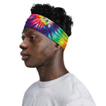 Rainbow Tie Dye Print Sports Headband