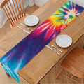 Rainbow Tie Dye Print Table Runner
