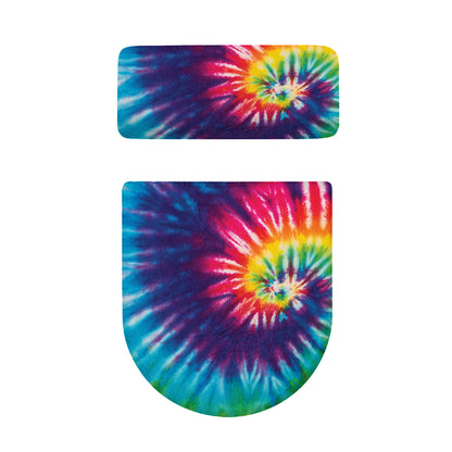 Rainbow Tie Dye Print Toilet Lid And Tank Cover Set