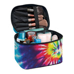 Rainbow Tie Dye Print Travel Makeup Bag