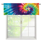 Rainbow Tie Dye Print Window Valance