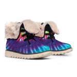 Rainbow Tie Dye Print Winter Boots