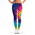 Rainbow Tie Dye Print Women's Leggings