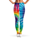Rainbow Tie Dye Print Women's Leggings