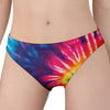 Rainbow Tie Dye Print Women's Panties