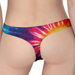 Rainbow Tie Dye Print Women's Thong