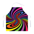 Rainbow Torus Psychedelic Print Adjustable Apron