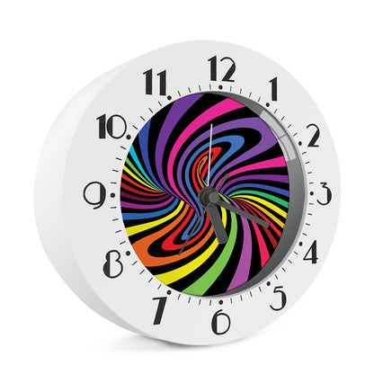 Rainbow Torus Psychedelic Print Alarm Clock